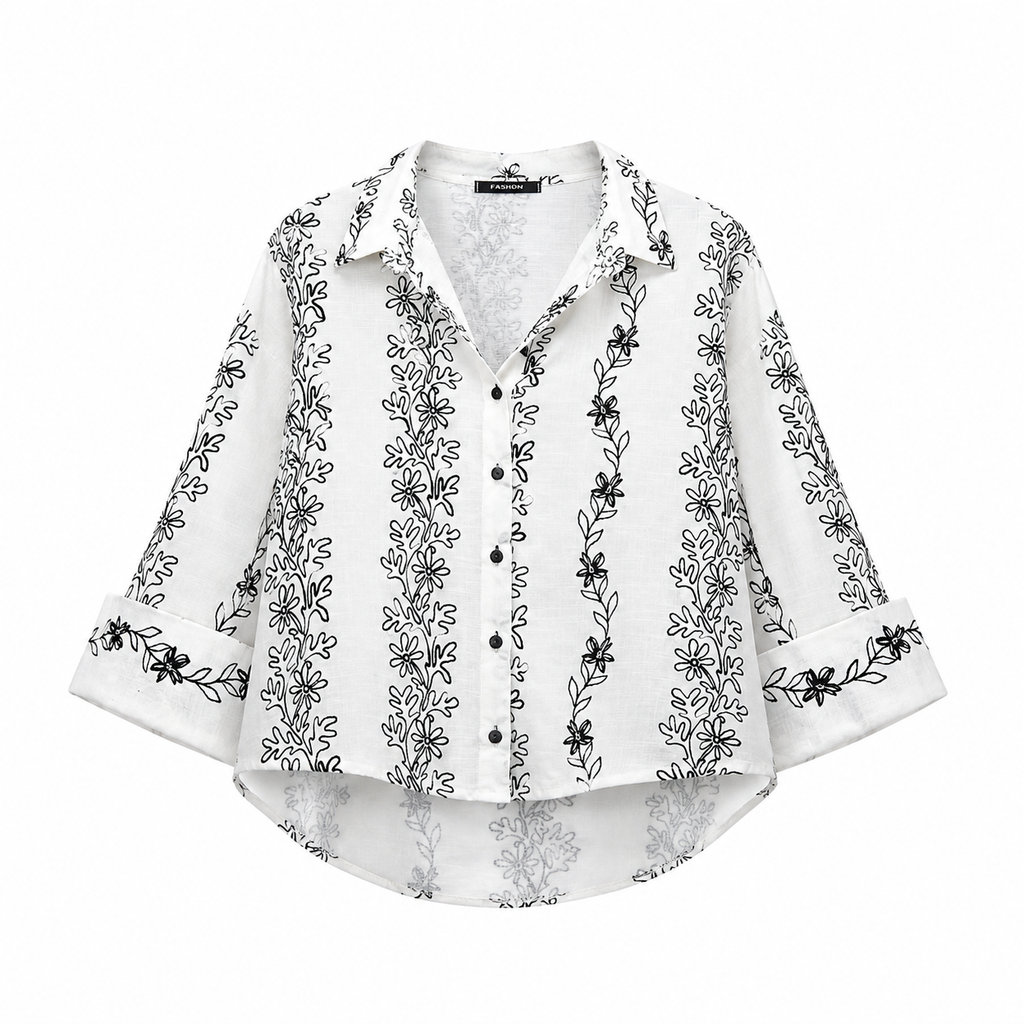 Chemise Flora Blanche