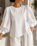 Chemise blanche boutons en arrière
