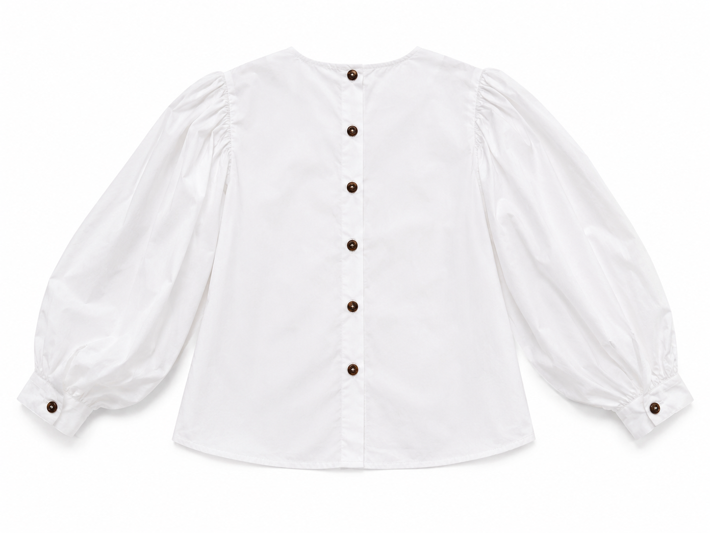 Chemise blanche boutons en arrière
